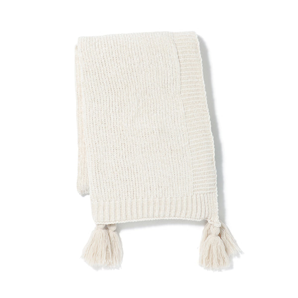 シャーリー スロー（ひざ掛け） 1500×800 アイボリー