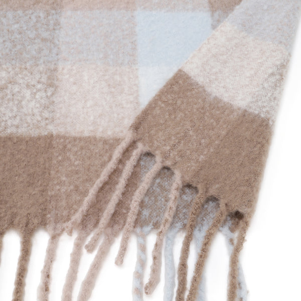 モヘア風 チェック スロー（ひざ掛け） 1700×1300 ブルー | Francfranc