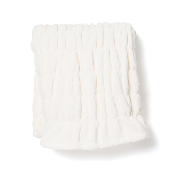 フラッフィーリップル スロー（ひざ掛け） 1500×800 アイボリー