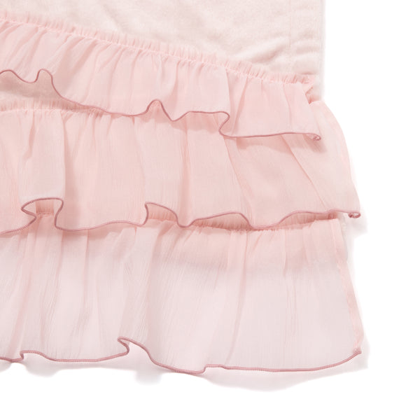 なめらか フリル スロー（ひざ掛け） 1500×800 ピンク