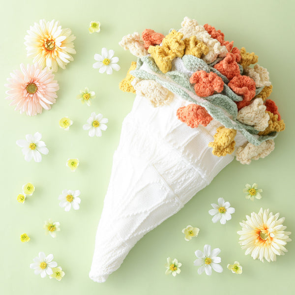 フラワーブーケ スロー（ひざ掛け） Φ900 オレンジ