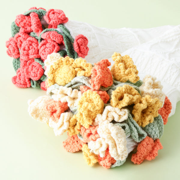 フラワーブーケ スロー（ひざ掛け） Φ900 オレンジ