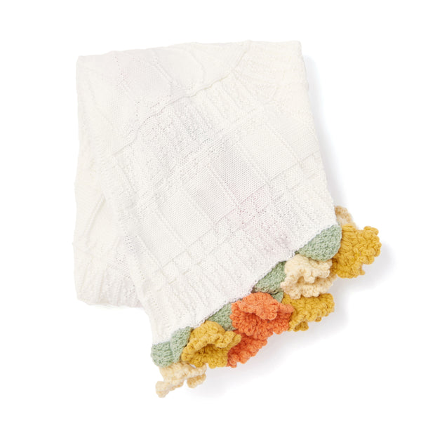 フラワーブーケ スロー（ひざ掛け） Φ900 オレンジ