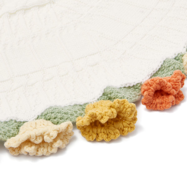 フラワーブーケ スロー（ひざ掛け） Φ900 オレンジ