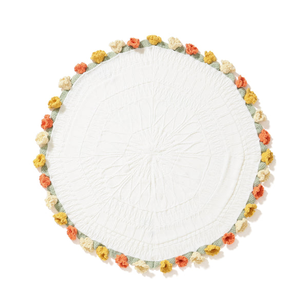 フラワーブーケ スロー（ひざ掛け） Φ900 オレンジ