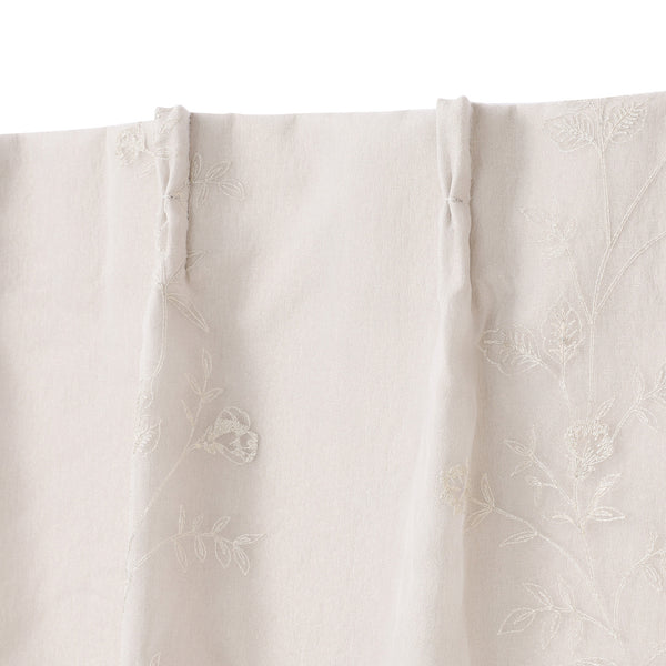 イリス×フローラ ダブルカーテン H1350×W1000 ライトベージュ