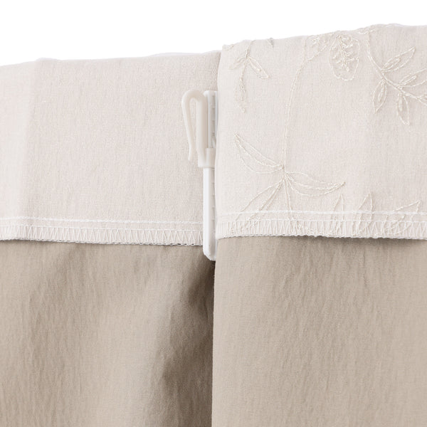 イリス×フローラ ダブルカーテン H1350×W1000 ライトベージュ