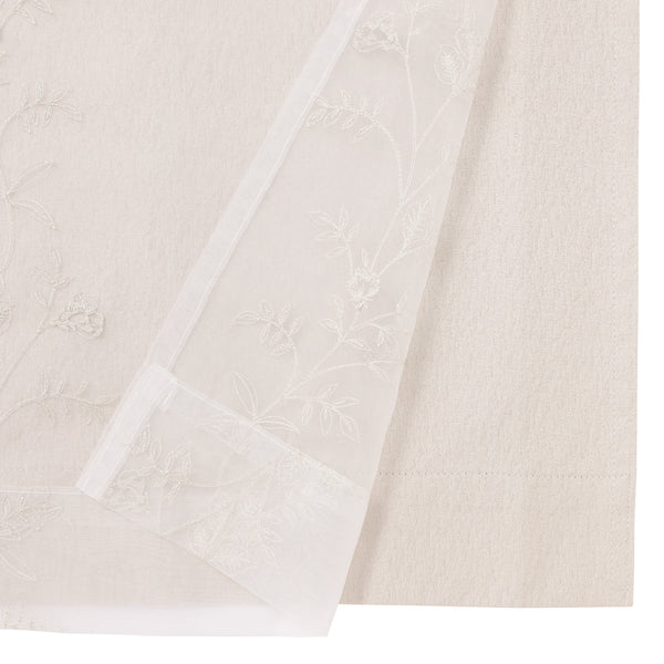 イリス×フローラ ダブルカーテン H1350×W1000 ライトベージュ