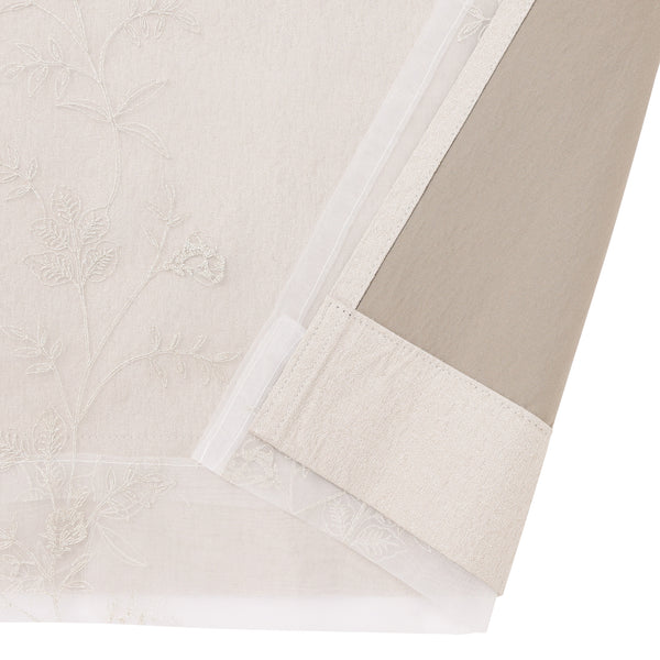 イリス×フローラ ダブルカーテン H1350×W1000 ライトベージュ