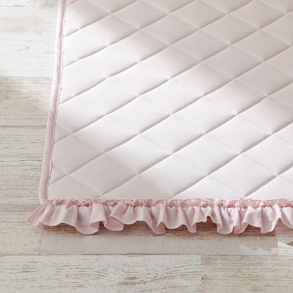 【オンラインショップ限定】ひんやり キルトラグ フリル L 1850×1850 ライトピンク