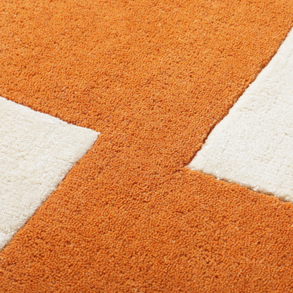 u*8様 ビンテージ　アジアン　オレンジ　フリンジラグ　象　エレファント　エスニ ウェーブライン ラグ S 1400×1000 オレンジ | Francfranc（フラン