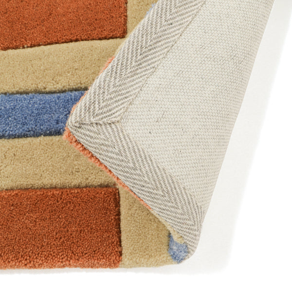 ジオメトリー マット 800×500 オレンジ×ブルー