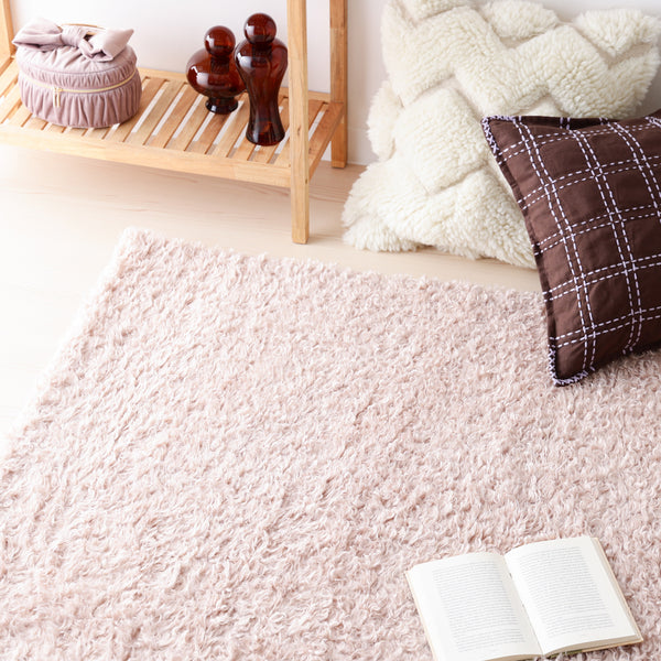 カールファー ラグ M 2000×1400 ピンク | Francfranc（フラン