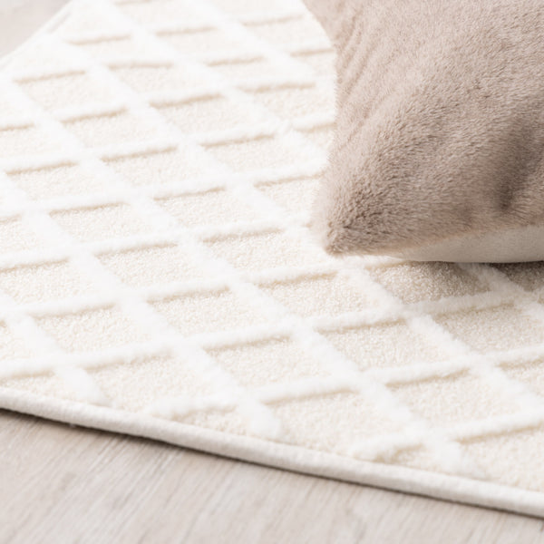 R【12/29まで値下げ】Francfranc ホットカーペット　ラグ プルマ ホットカーペットラグ L 1900×1900 アイボリー