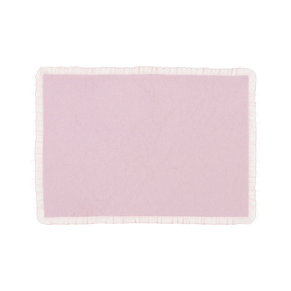 チェックフリル レジャーシート 1400×1000 ピンク