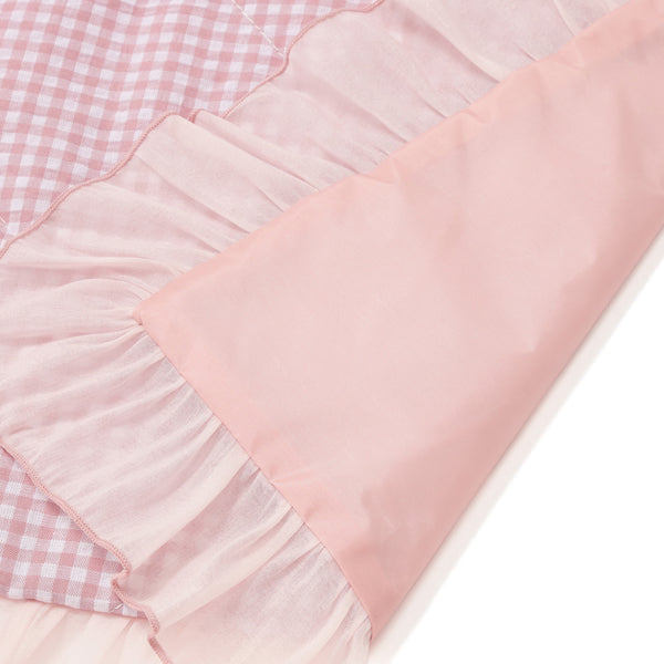 チェックフリル レジャーシート 1400×1000 ピンク