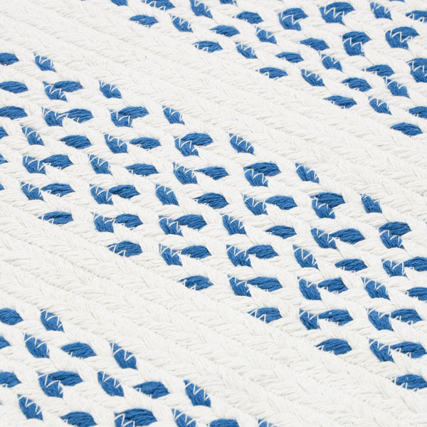 マリス コットン ラグ M 2000×1400 ホワイト×ブルー | Francfranc