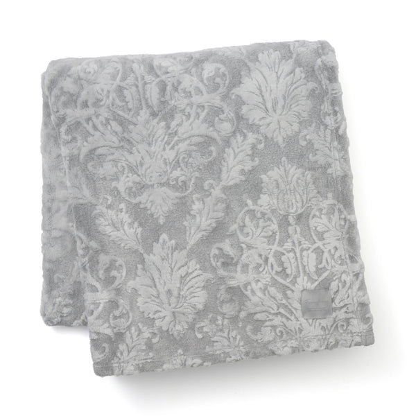 WARMY ダマスク ブランケット（毛布） ダブル グレー