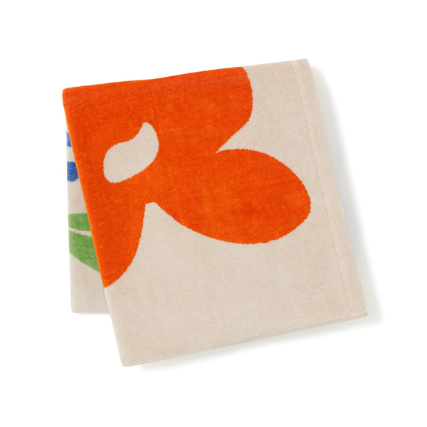 アートタオルケット フラワー ハーフ マルチ