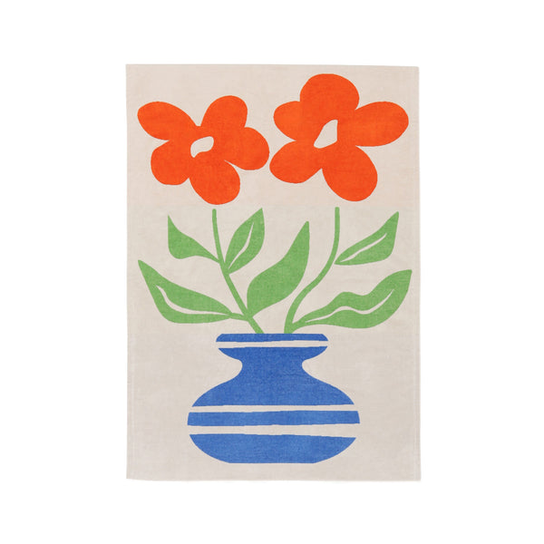 アートタオルケット フラワー ハーフ マルチ