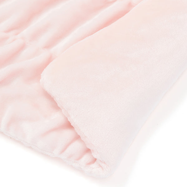WARMY 中わた入りブランケット リップル（毛布） ダブル 1800×2000 ピンク