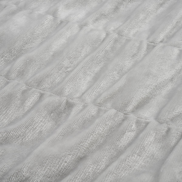 WARMY 中わた入りブランケット リップル（毛布） シングル 1400×2000 グレー