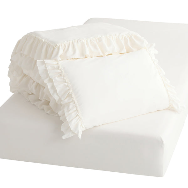 かんたん寝具セット フリル シングル ホワイト | Francfranc（フラン 