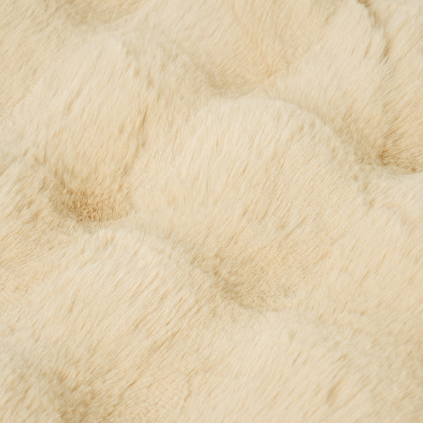 【オンラインショップ限定】ポコモコファー こたつブランケット Φ1900 イエロー