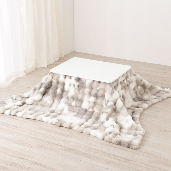 【引き取り限定】フランフラン こたつテーブル ポコモコファーこたつ布団セット 引き取り限定】フランフラン こたつテーブル ポコモコファーこたつ布団