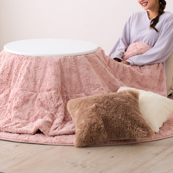 【オンラインショップ限定】ボティーヌ こたつ布団 円形 φ1900 ピンク