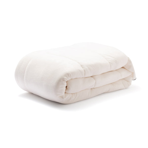 WARMY アルガンオイル加工 フリル 掛けふとん シングル ホワイト