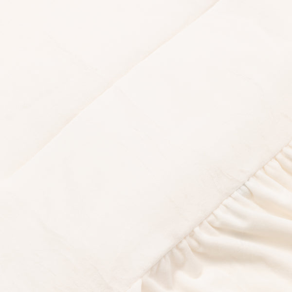 WARMY アルガンオイル加工 フリル ベッドパッド セミダブル ホワイト