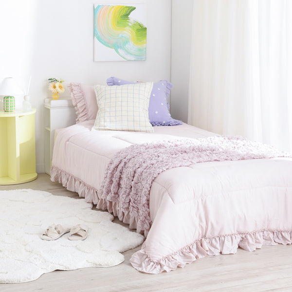 Francfranc 【EC限定】かんたん寝具セット フリル セミダブル ピンク EC限定】かんたん寝具セット フリル セミダブル ピンク | Francfranc
