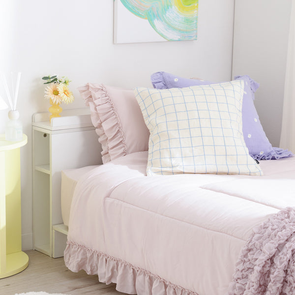 オンラインショップ限定】かんたん寝具セット フリル ダブル ピンク