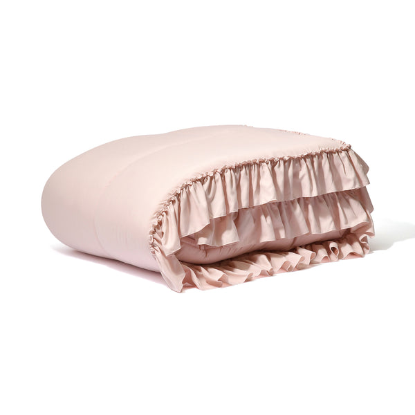 オンラインショップ限定】かんたん寝具セット フリル ダブル ピンク