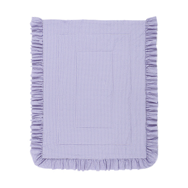 【2026年モデル】ふわろ 冷感肌掛けふとんフリルチェック シングル ピンク×パープル