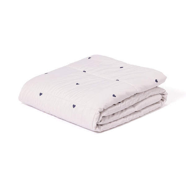 【2026年モデル】ふわろ 冷感肌掛けふとん ハート セミダブル ピンク×ネイビー