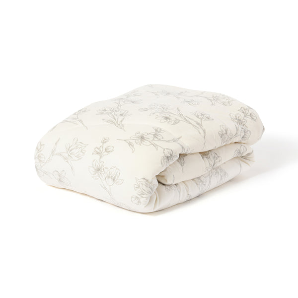 【EC限定】エレガントフラワー こたつ布団 円形 φ1900 グレー