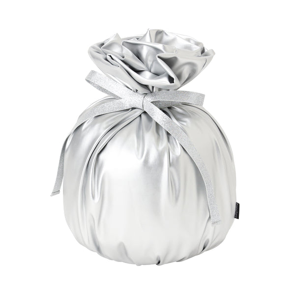 デコラティブ バッグ クッション シルバー×シルバー