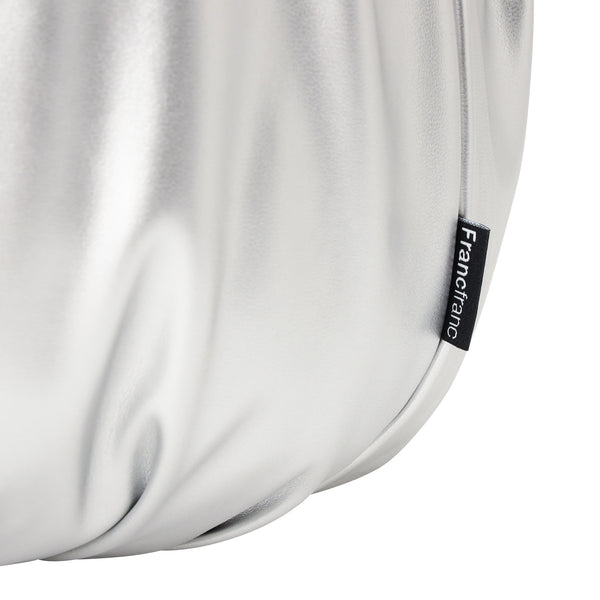 デコラティブ バッグ クッション シルバー×シルバー