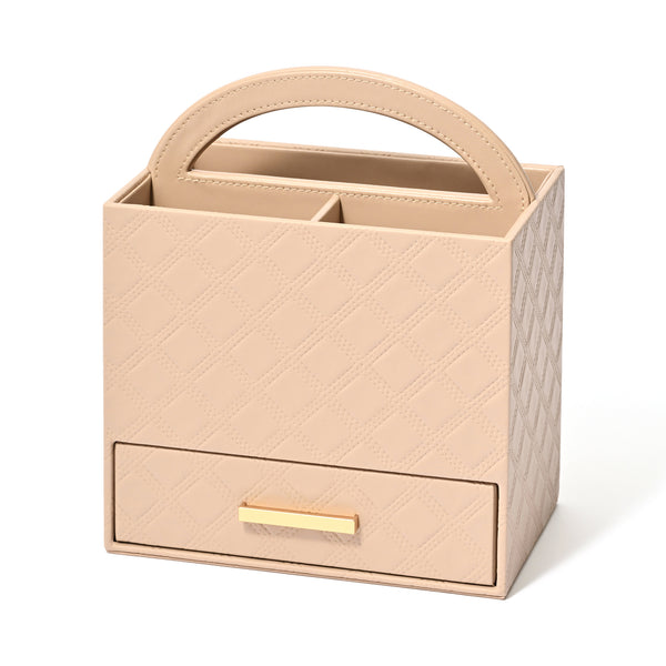 チェック ステッチ デスクオーガナイザー M ベージュ