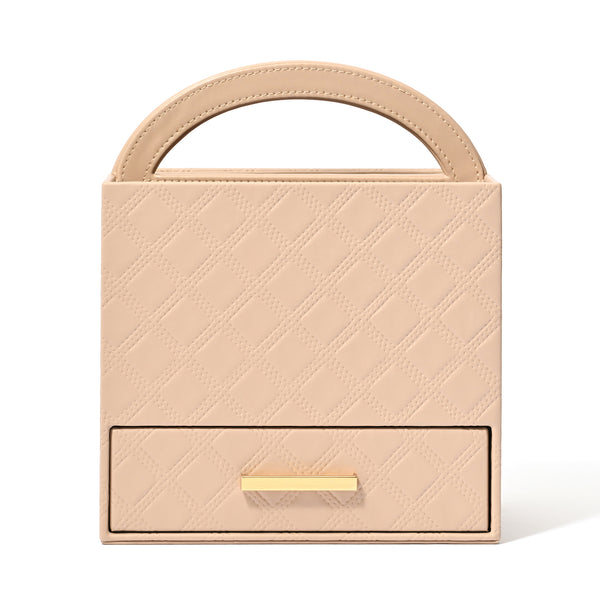 チェック ステッチ デスクオーガナイザー M ベージュ