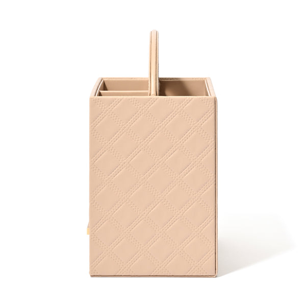 チェック ステッチ デスクオーガナイザー M ベージュ