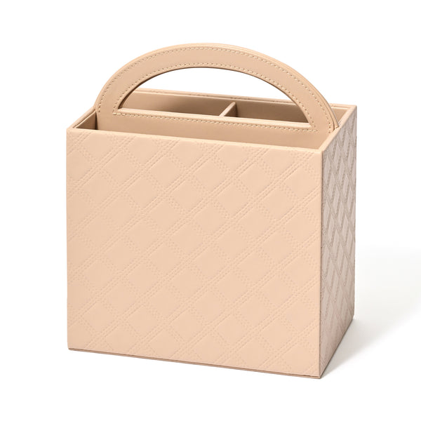 チェック ステッチ デスクオーガナイザー M ベージュ