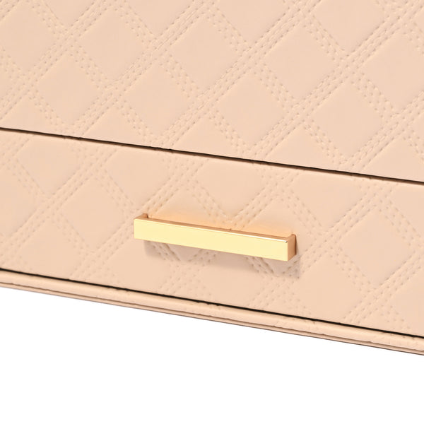 チェック ステッチ デスクオーガナイザー M ベージュ