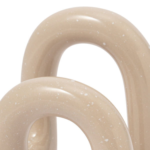 セラミック ブックエンド バイカラー 2個セット ベージュ