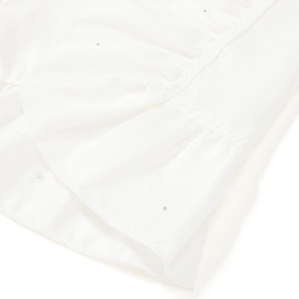 フリルパール テーブルランナー ホワイト