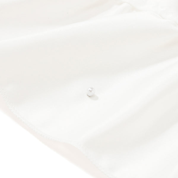 フリルパール テーブルランナー ホワイト