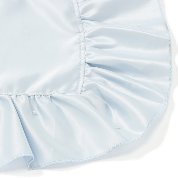 フリルパール テーブルランナー ライトブルー