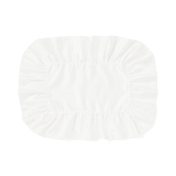 フリルパール ランチマット ホワイト